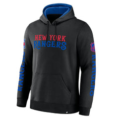 New York Rangers Fanatics Big City Legacy Fleece Pullover Hoodie - Black Hoodies