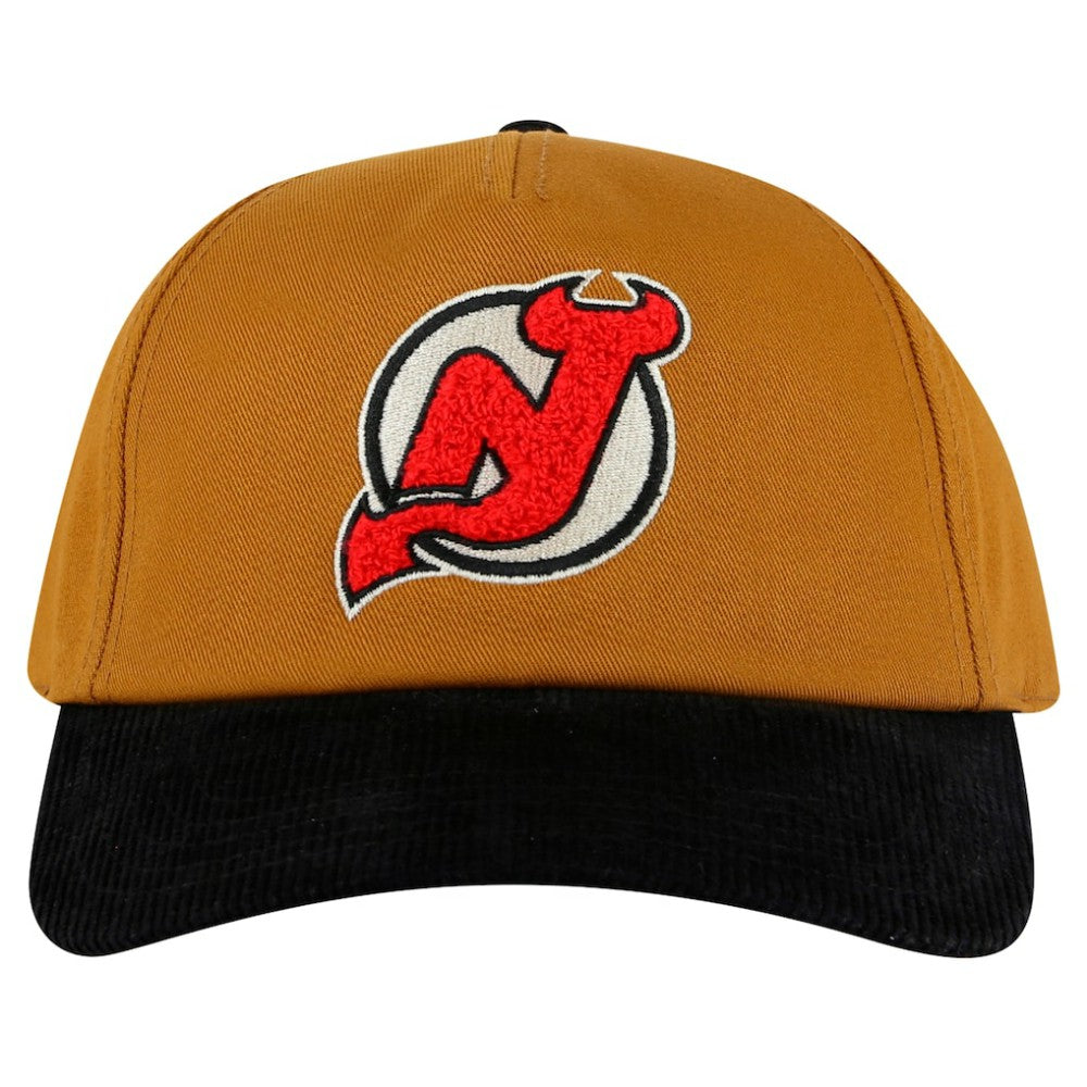 New Jersey Devils American Needle Burnett Adjustable Hat - Tan/Black Jerseys