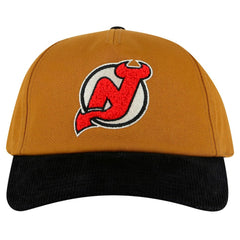 New Jersey Devils American Needle Burnett Adjustable Hat - Tan/Black Jerseys