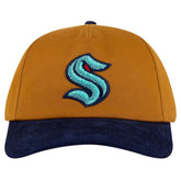 Seattle Kraken American Needle Burnett Adjustable Hat - Tan/Deep Sea Blue Hats
