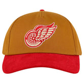 Detroit Red Wings American Needle Burnett Adjustable Hat - Tan/Red Hats
