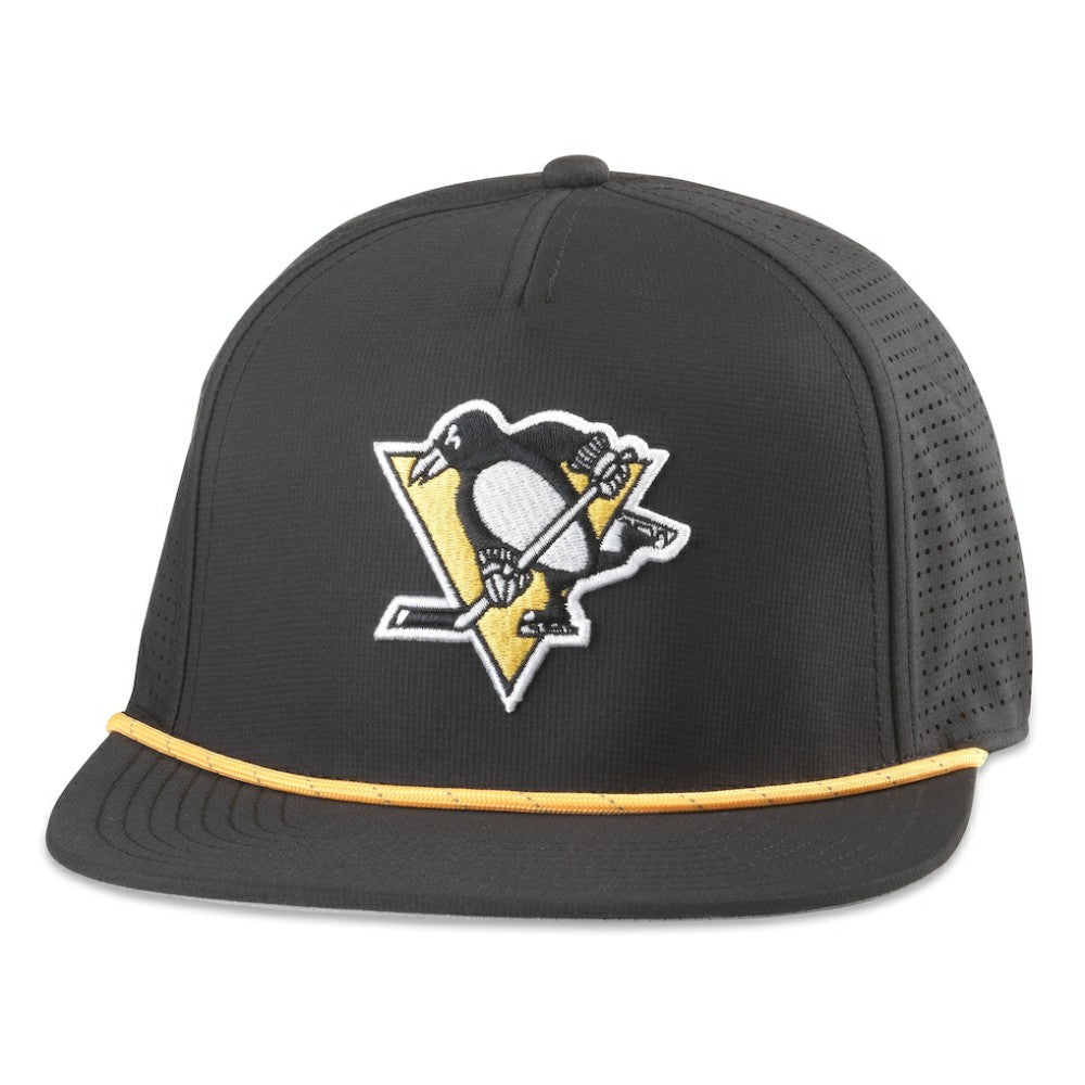 Pittsburgh Penguins American Needle Buxton Pro Tech Adjustable Hat - Black Hats