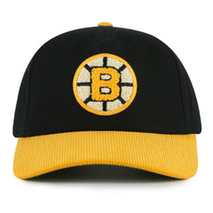 Boston Bruins American Needle Burnett Adjustable Hat - Black/Gold Hats