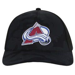 Colorado Avalanche American Needle Valin Camo Super Tech Vented Adjustable Hat - Black Hats