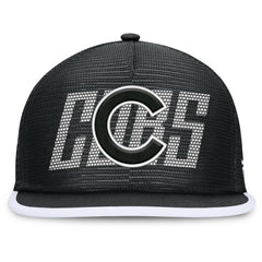 Chicago Cubs Let's Glow Line Drive Snapback Hat Black