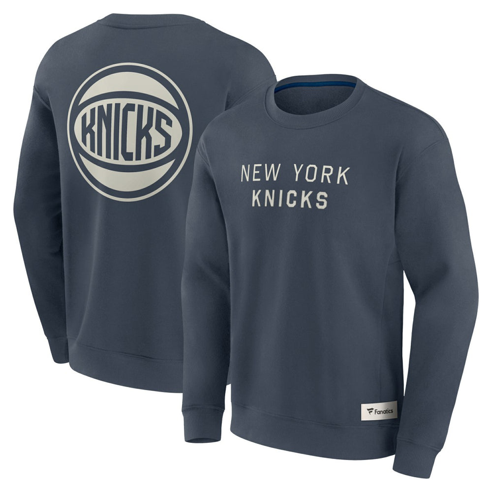 New York Knicks Elements Future Ground Lettering Pullover Sweatshirt - Blue discount