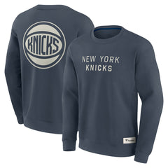 New York Knicks Elements Future Ground Lettering Pullover Sweatshirt - Blue discount