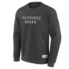 Milwaukee Bucks Elements Future Ground Lettering Pullover Sweatshirt - Gray cheap