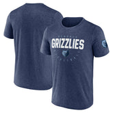 Memphis Grizzlies Logo Athletic Block Practice Performance T-Shirt - Heather Navy on sale