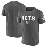 Brooklyn Nets Logo Athletic Block Practice Performance T-Shirt - Heather Charcoal sale