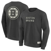 Boston Bruins Fanatics Elements Future Ground Lettering Pullover Sweatshirt - Charcoal Sweatshirts