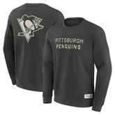 Pittsburgh Penguins Fanatics Elements Future Ground Lettering Pullover Sweatshirt - Charcoal Sweatshirts