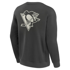 Pittsburgh Penguins Fanatics Elements Future Ground Lettering Pullover Sweatshirt - Charcoal Sweatshirts