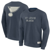 St. Louis Blues Fanatics Elements Future Ground Lettering Pullover Sweatshirt - Blue Sweatshirts