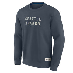 Seattle Kraken Fanatics Elements Future Ground Lettering Pullover Sweatshirt - Blue Sweatshirts