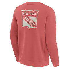 New York Rangers Fanatics Elements Future Ground Lettering Pullover Sweatshirt - Red Sweatshirts