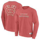 Chicago Blackhawks Fanatics Elements Future Ground Lettering Pullover Sweatshirt - Red Sweatshirts