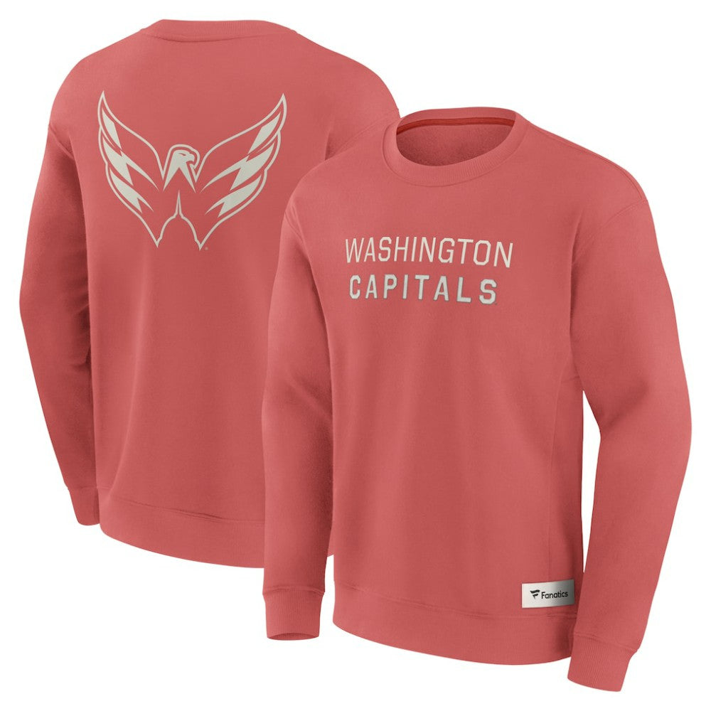 Washington Capitals Fanatics Elements Future Ground Lettering Pullover Sweatshirt - Red Sweatshirts