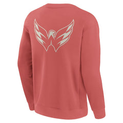Washington Capitals Fanatics Elements Future Ground Lettering Pullover Sweatshirt - Red Sweatshirts