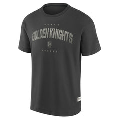 Vegas Golden Knights Fanatics Elements Weathered Tonal Future Ground T-Shirt - Charcoal T-shirts