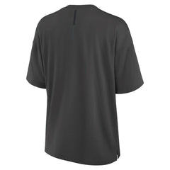 Boston Bruins Fanatics Women's Oversized Elements Raw Edge Future Ground T-Shirt - Charcoal T-shirts