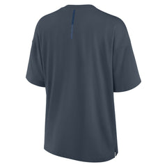Seattle Kraken Fanatics Women's Oversized Elements Raw Edge Future Ground T-Shirt - Blue T-shirts