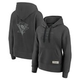 Pittsburgh Penguins Fanatics Women's Elements Future Ground Subtle Tonal Pullover Hoodie - Charcoal Hoodies