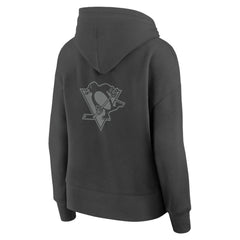 Pittsburgh Penguins Fanatics Women's Elements Future Ground Subtle Tonal Pullover Hoodie - Charcoal Hoodies