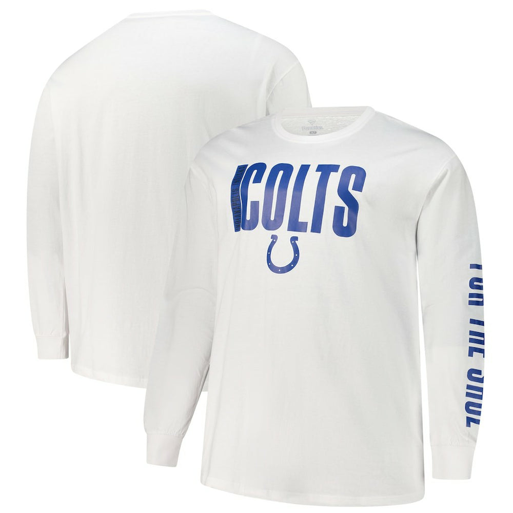Indianapolis Colts Big & Tall Vision Long Sleeve T-Shirt - White online