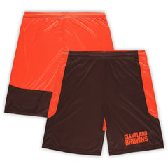 Cleveland Browns Big & Tall Launch Shorts - Brown/Orange sale