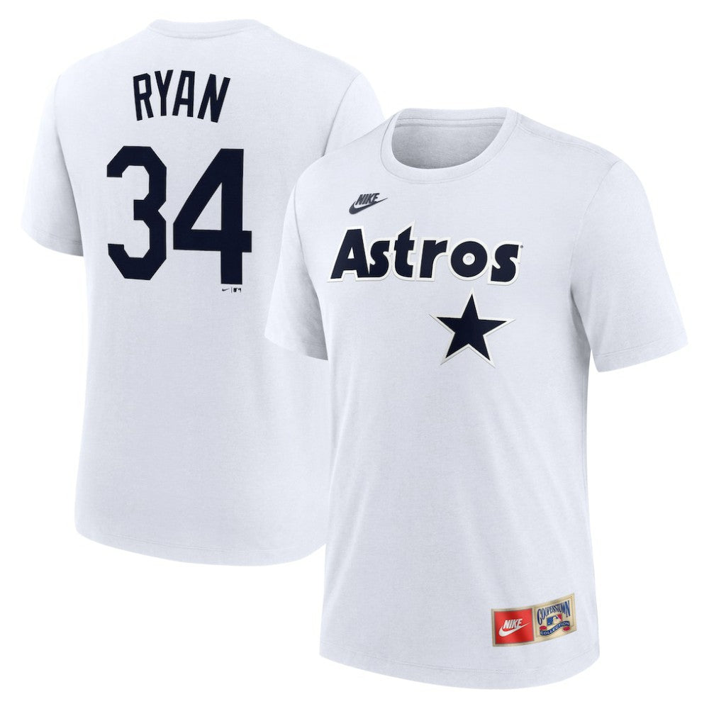 Nolan Ryan Houston Astros Cooperstown Collection Name & Number Tri-Blend T-Shirt White
