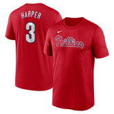 Bryce Harper Philadelphia Phillies Legend Name & Number Performance T-Shirt Red