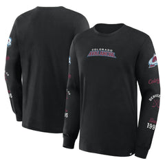 Colorado Avalanche Fanatics Boxed In Legacy Long Sleeve T-Shirt - Black T-shirts