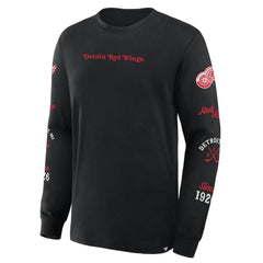 Detroit Red Wings Fanatics Boxed In Legacy Long Sleeve T-Shirt - Black T-shirts