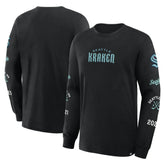 Seattle Kraken Fanatics Boxed In Legacy Long Sleeve T-Shirt - Black T-shirts