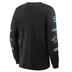 Seattle Kraken Fanatics Boxed In Legacy Long Sleeve T-Shirt - Black T-shirts