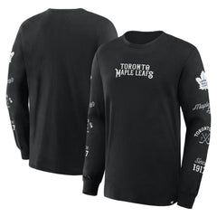 Toronto Maple Leafs Fanatics Boxed In Legacy Long Sleeve T-Shirt - Black T-shirts