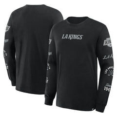 Los Angeles Kings Fanatics Boxed In Legacy Long Sleeve T-Shirt - Black T-shirts