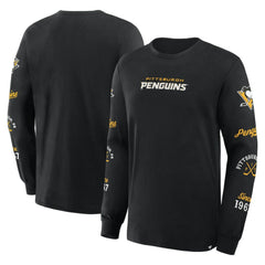 Pittsburgh Penguins Fanatics Boxed In Legacy Long Sleeve T-Shirt - Black T-shirts