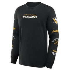 Pittsburgh Penguins Fanatics Boxed In Legacy Long Sleeve T-Shirt - Black T-shirts