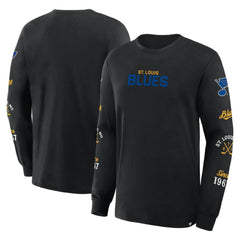 St. Louis Blues Fanatics Boxed In Legacy Long Sleeve T-Shirt - Black T-shirts