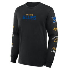 St. Louis Blues Fanatics Boxed In Legacy Long Sleeve T-Shirt - Black T-shirts