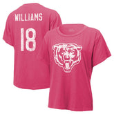 Caleb Williams Chicago Bears Majestic Threads Women's Name & Number T-Shirt - Pink online