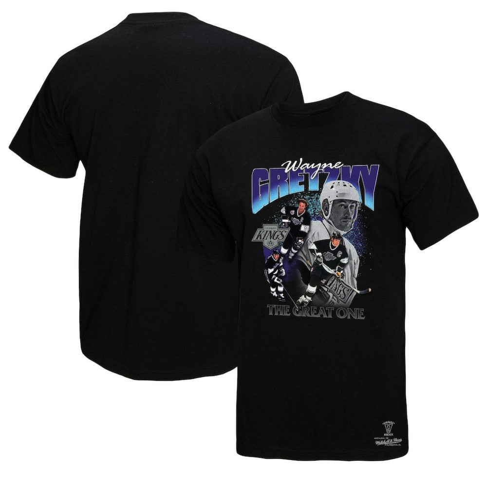 Wayne Gretzky Los Angeles Kings Mitchell & Ness Player Collage T-Shirt - Black T-shirts