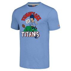 Tennessee Titans NFL x Homage x Beavis and Butt-Head Unisex Tri-Blend T-Shirt – Light Blue outlet