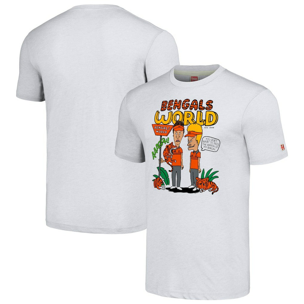 Cincinnati Bengals NFL x Homage x Beavis and Butt-Head Unisex Tri-Blend T-Shirt – Ash online