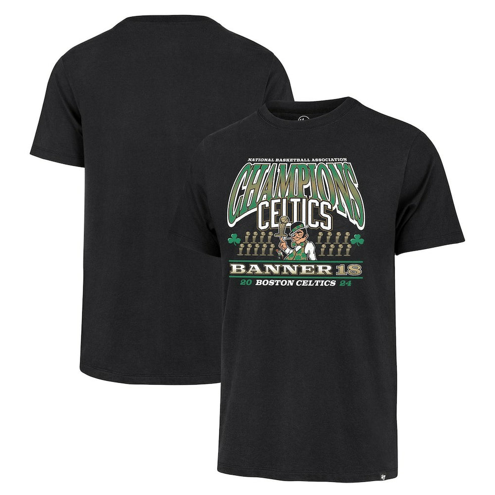 Boston Celtics '47 18-Time NBA Finals Champions Banner Franklin T-Shirt - Black discount