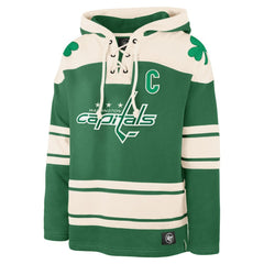 Alexander Ovechkin Washington Capitals '47 St. Patrick's Day Player Name & Number Lacer Pullover Hoodie - Kelly Green Hoodies