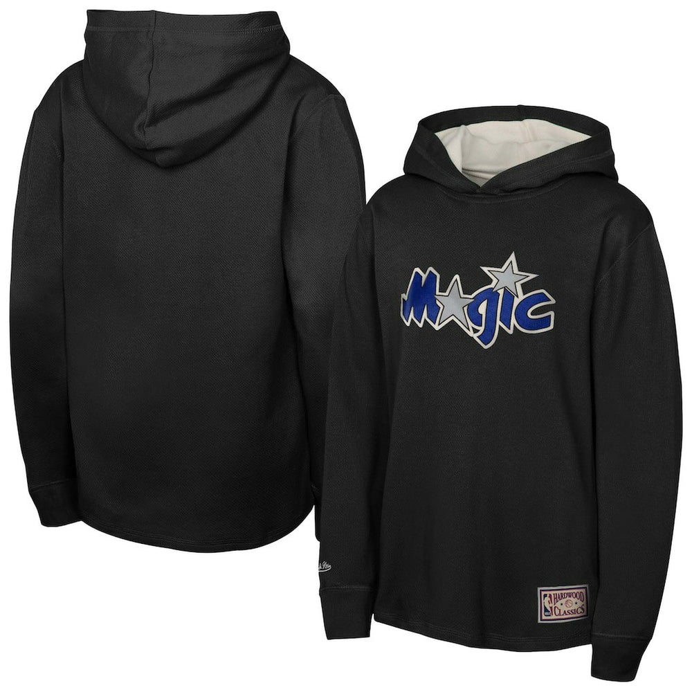 Orlando Magic Youth Hardwood Classics Lightweight Thermal Long Sleeve Hoodie T-Shirt - Black online
