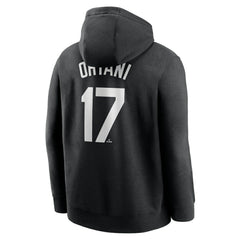 Shohei Ohtani Los Angeles Dodgers Player Name & Number Club Fleece Pullover Hoodie Black